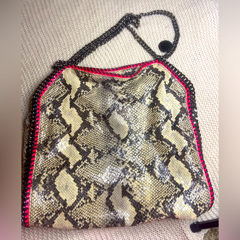 Stella McCartney Falabella Snakeskin Pink shoulder bag